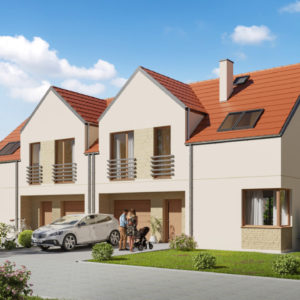 Wizualizacja osiedla domów bliźniaczych pod Wrocławiem - Tyniecki Zakątek - Bartson