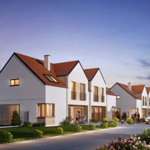 Wizualizacja osiedla domów bliźniaczych pod Wrocławiem - Tyniecki Zakątek - Bartson